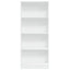 bogreol 60x24x143 cm konstrueret træ hvid