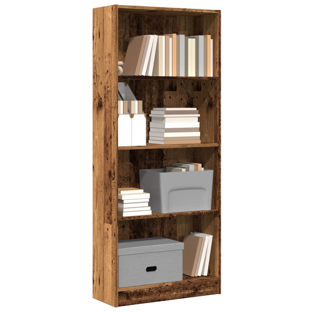 Bogreol 60X24X Konstrueret Træ Antikt Træ Gammelt Træ - 60 cm / 143 cm