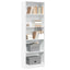 bogreol hvid 60x24x176 cm konstrueret træ