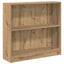 bogreol 80x24x76 cm konstrueret træ egetræsfarve