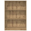 bogreol 80x24x109 cm konstrueret træ egetræsfarve