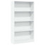 bogreol 80x24x143 cm konstrueret træ hvid
