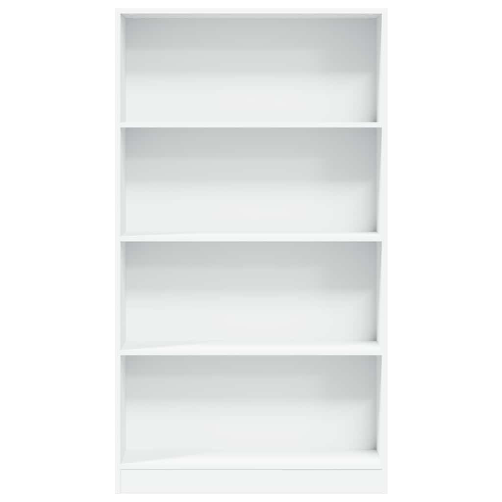 bogreol 80x24x143 cm konstrueret træ hvid