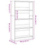 bogreol 80x24x143 cm konstrueret træ hvid