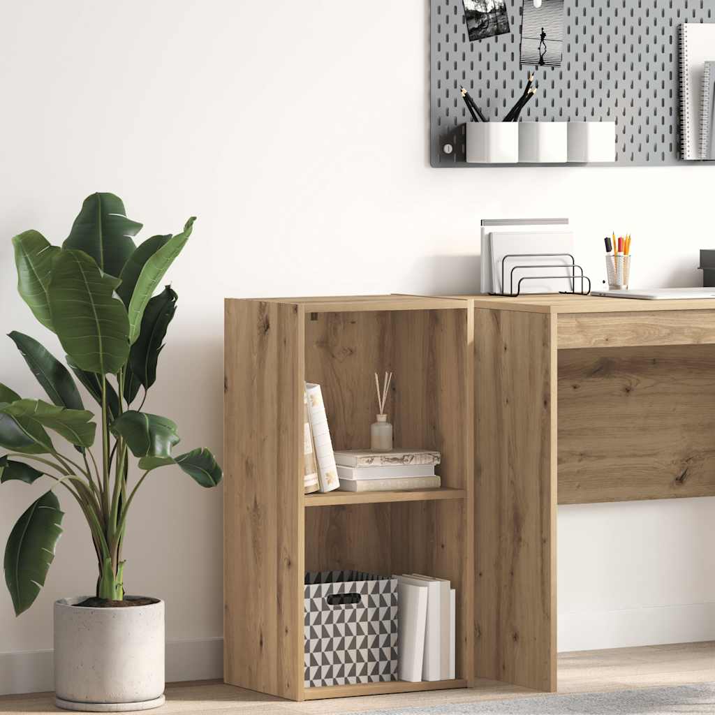 bogreol 40x30x77 cm konstrueret træ egetræsfarve billede