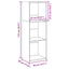 bogreol 40x30x114 cm konstrueret træ antikt træ