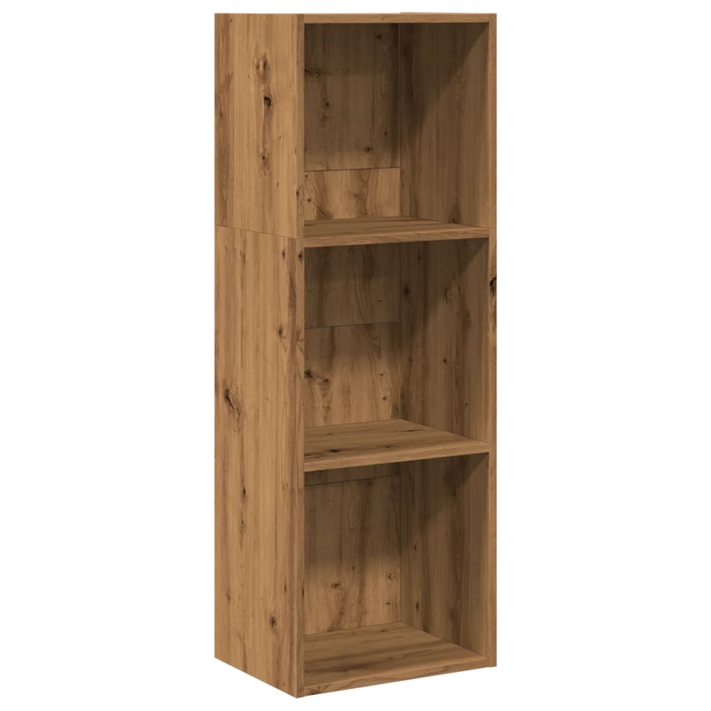bogreol 40x30x114 cm konstrueret træ egetræsfarve