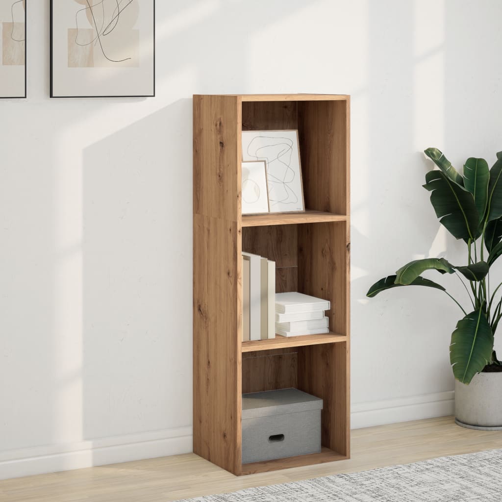 bogreol 40x30x114 cm konstrueret træ egetræsfarve