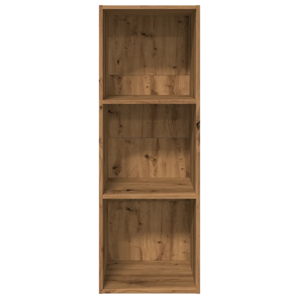 bogreol 40x30x114 cm konstrueret træ egetræsfarve
