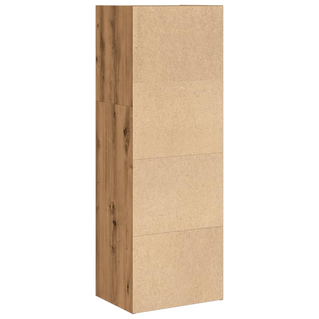 bogreol 40x30x114 cm konstrueret træ egetræsfarve
