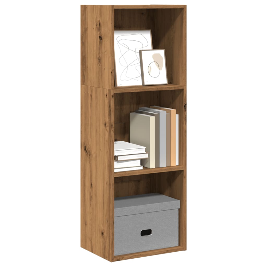 bogreol 40x30x114 cm konstrueret træ egetræsfarve