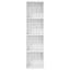 bogreol 40x30x152 cm konstrueret træ hvid