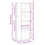 bogreol 40x30x152 cm konstrueret træ sonoma-eg