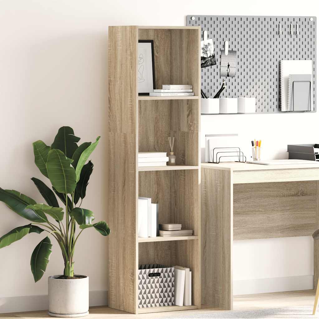 bogreol 40x30x152 cm konstrueret træ sonoma-eg billede