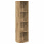 bogreol 40x30x152 cm konstrueret træ gammelt eg