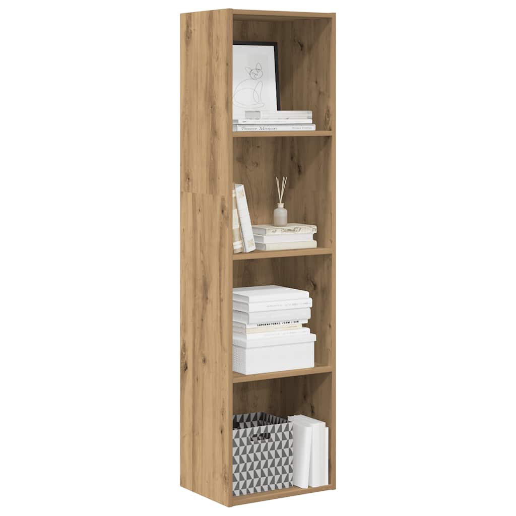 bogreol 40x30x152 cm konstrueret træ gammelt eg