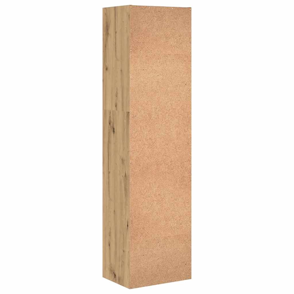 bogreol 40x30x152 cm konstrueret træ gammelt eg