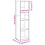 bogreol 40x30x152 cm konstrueret træ gammelt eg