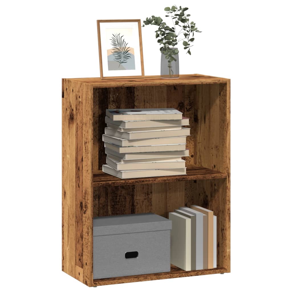 bogreol 60x30x77 cm konstrueret træ gammelt trælook billede