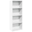 bogreol 60x30x152 cm konstrueret træ hvid