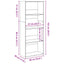 bogreol 60x30x152 cm konstrueret træ hvid