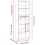 bogreol 60x30x189 cm konstrueret træ hvid