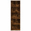 bogreol 60x30x189 cm konstrueret træ røget egetræsfarve