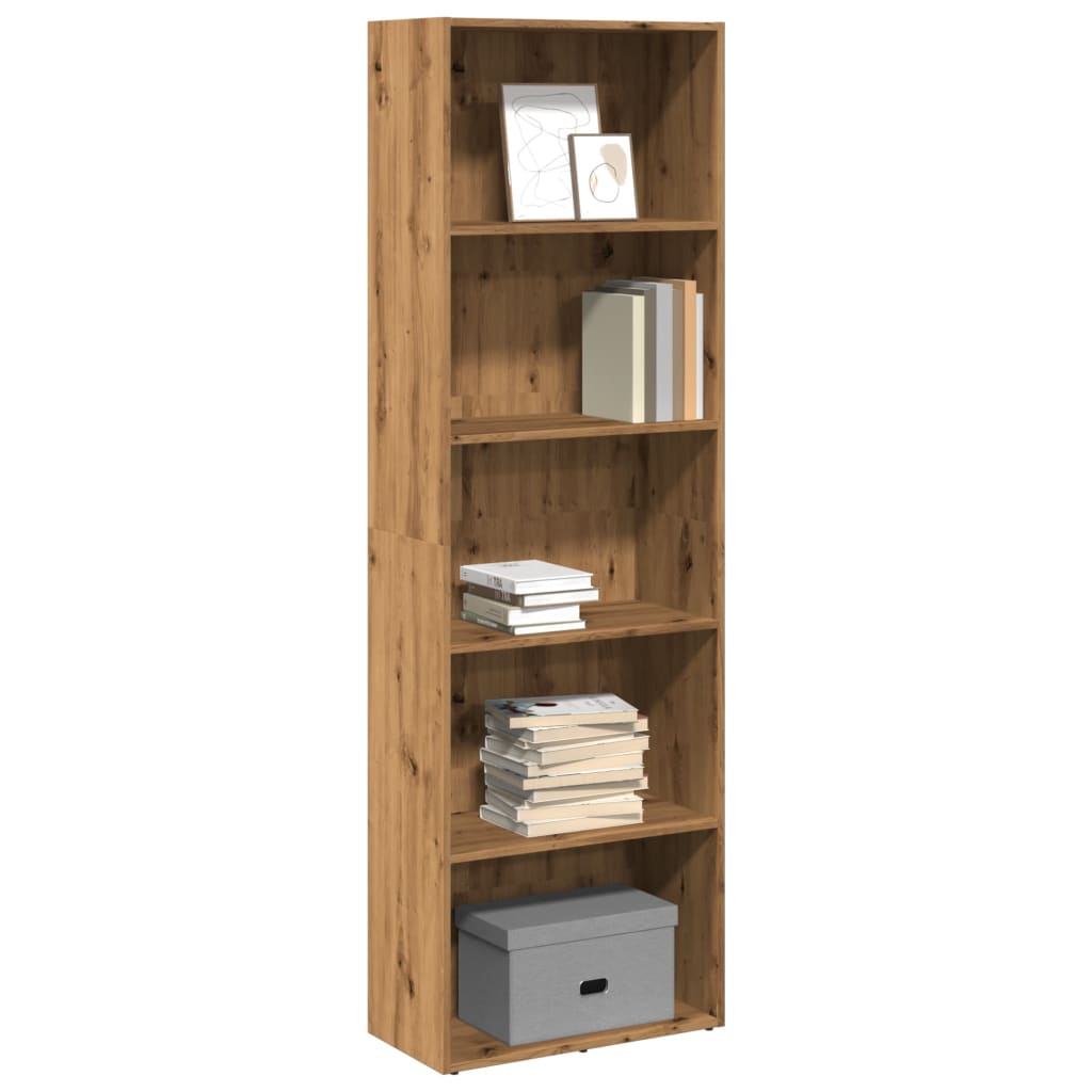 bogreol 60x30x189 cm konstrueret træ gammelt eg