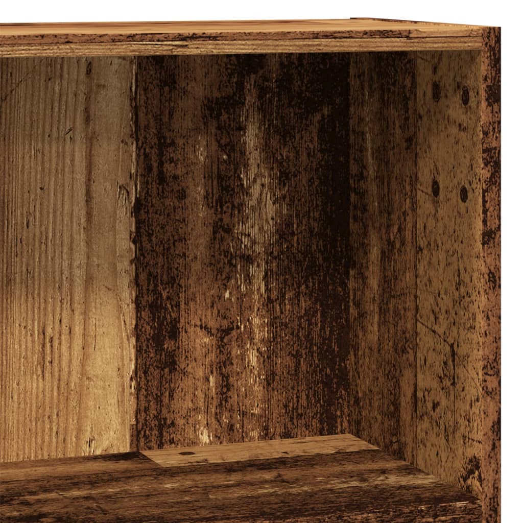 bogreol 60x30x77 cm konstrueret træ gammelt trælook