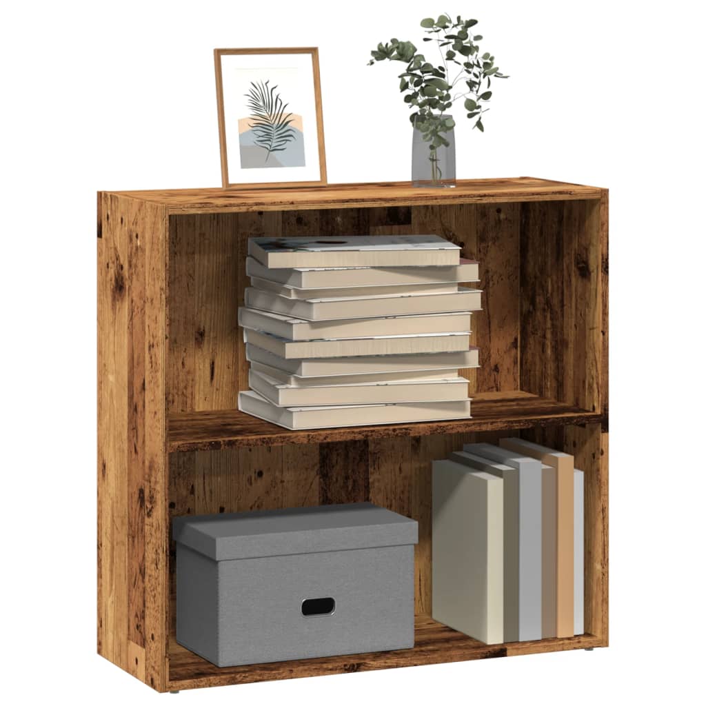 bogreol 60x30x77 cm konstrueret træ gammelt trælook billede
