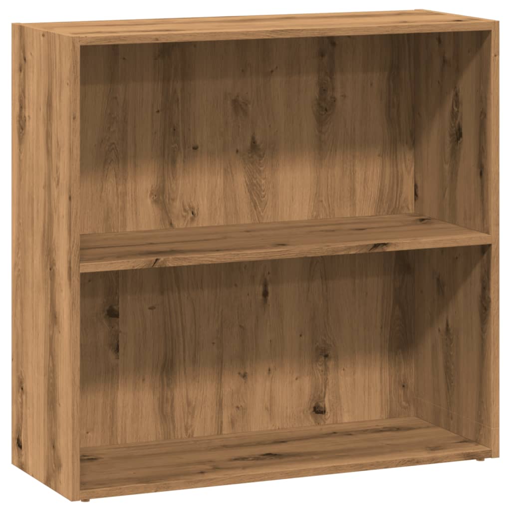 bogreol 80x30x77 cm konstrueret træ egetræsfarve