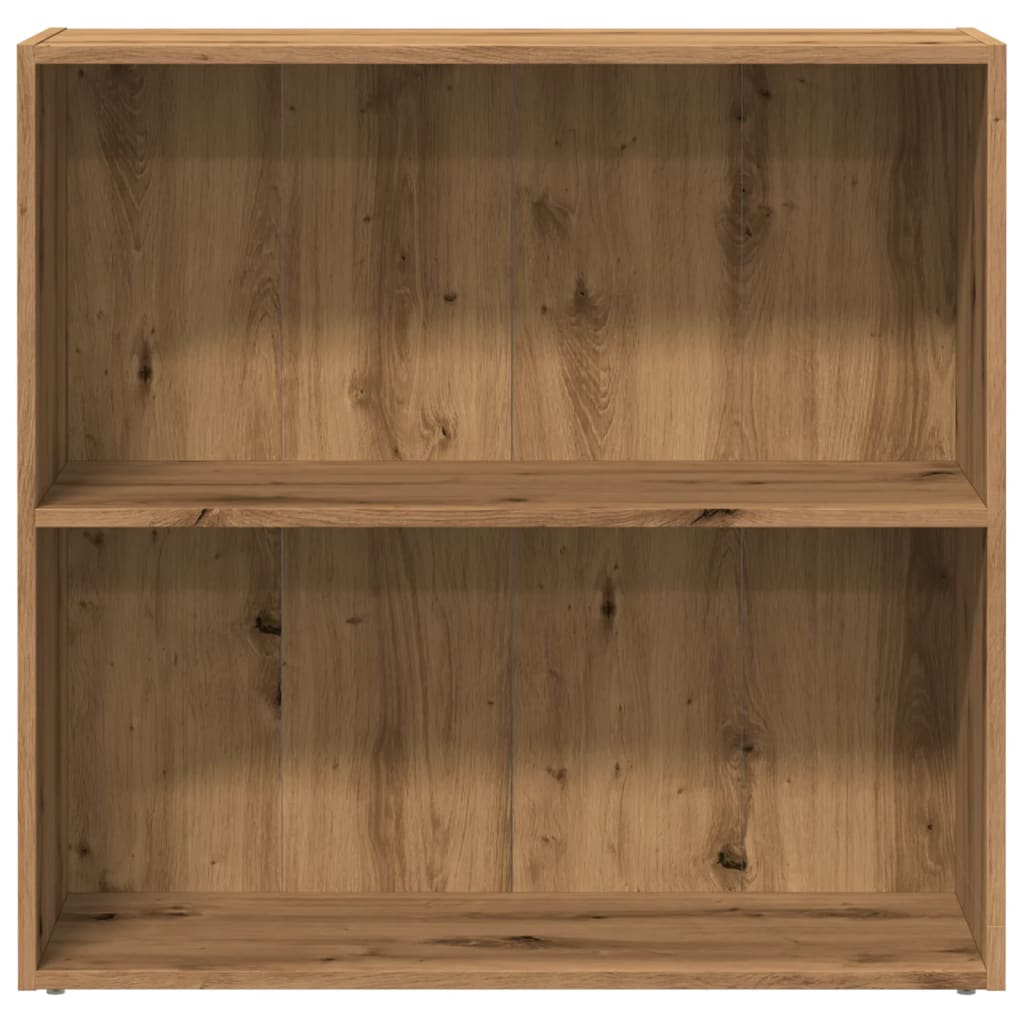 bogreol 80x30x77 cm konstrueret træ egetræsfarve