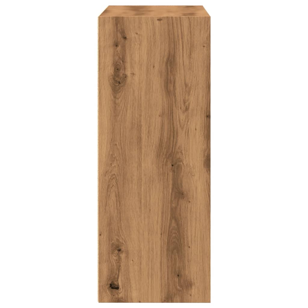 bogreol 80x30x77 cm konstrueret træ egetræsfarve