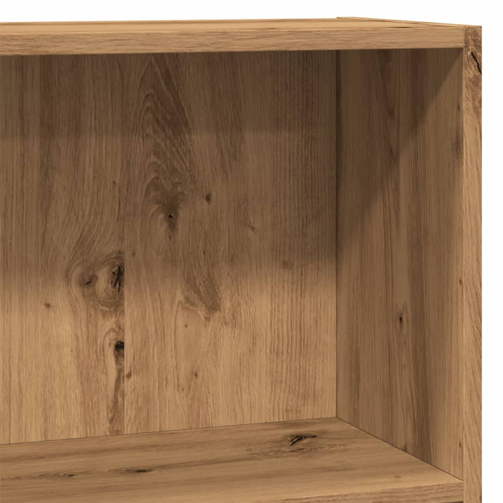bogreol 80x30x77 cm konstrueret træ egetræsfarve