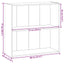 bogreol 80x30x77 cm konstrueret træ egetræsfarve