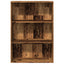 bogreol 80x30x114 cm konstrueret træ gammelt trælook