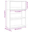 bogreol 80x30x114 cm konstrueret træ gammelt eg