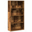 bogreol 80x30x152 cm konstrueret træ gammelt trælook