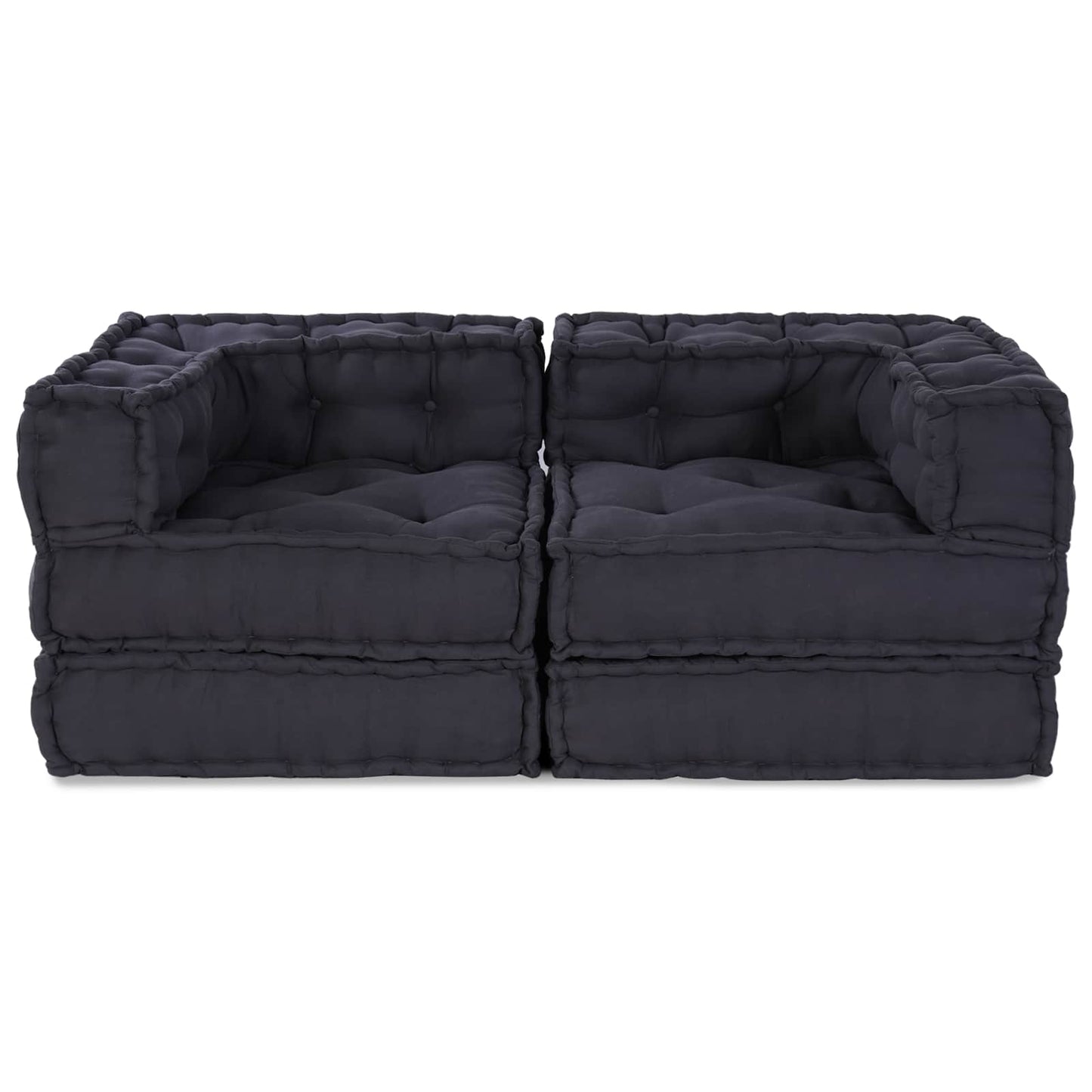 Modulssofa Enhed 2 pcs Antracit 140 x 70 x 56 cm Stof