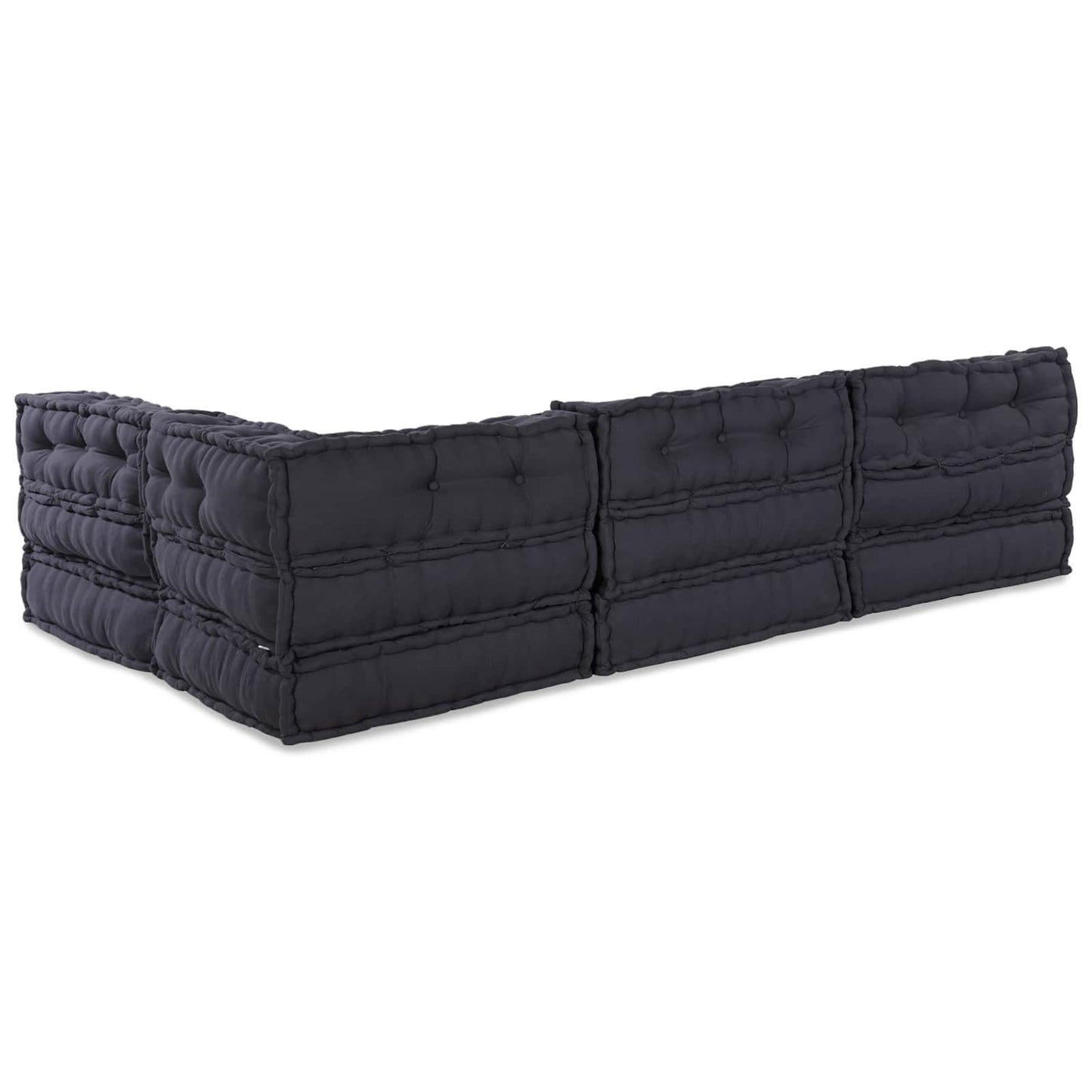 Modulssofa Enhed 4 pcs Antracit Stof
