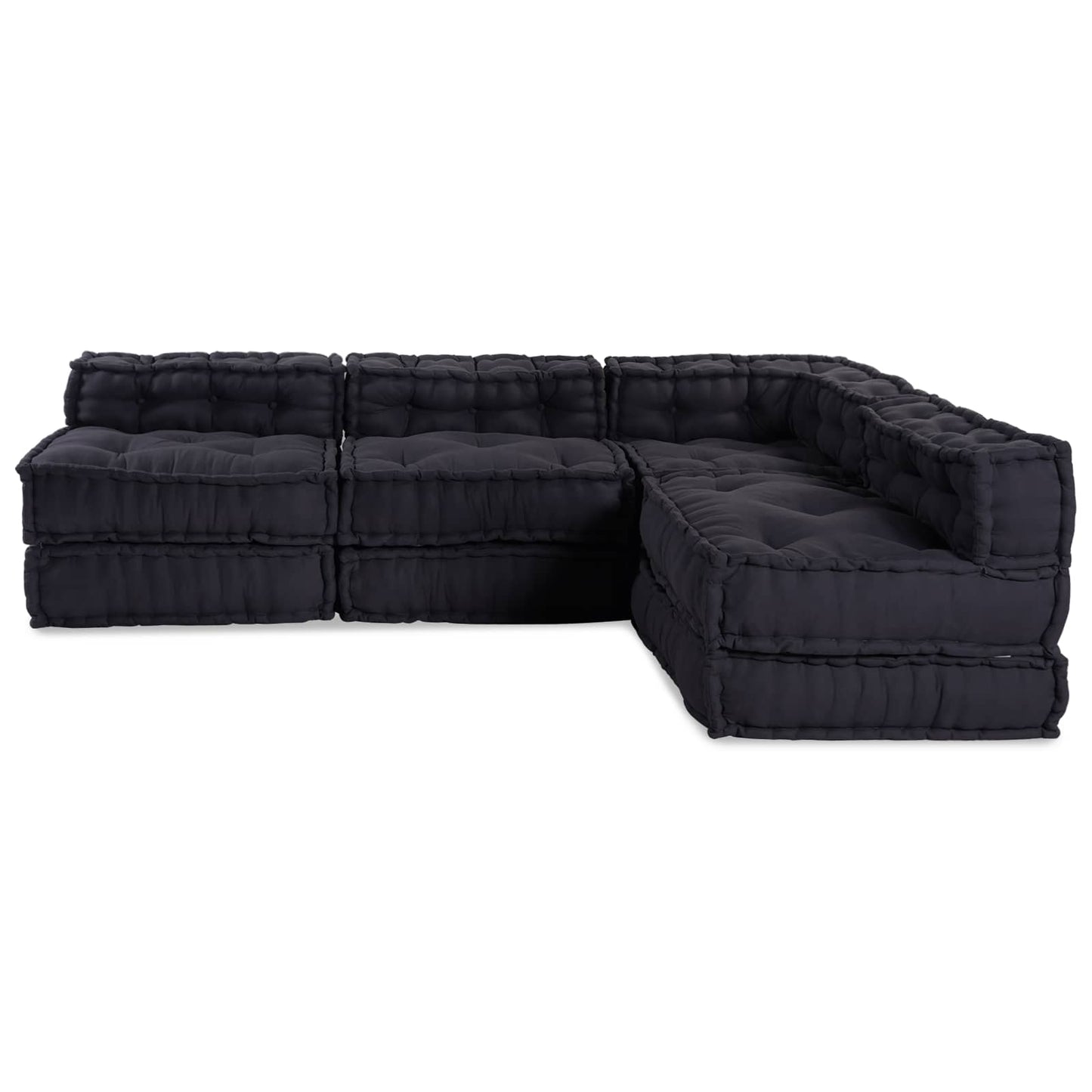 Modulssofa Enhed 4 pcs Antracit Stof