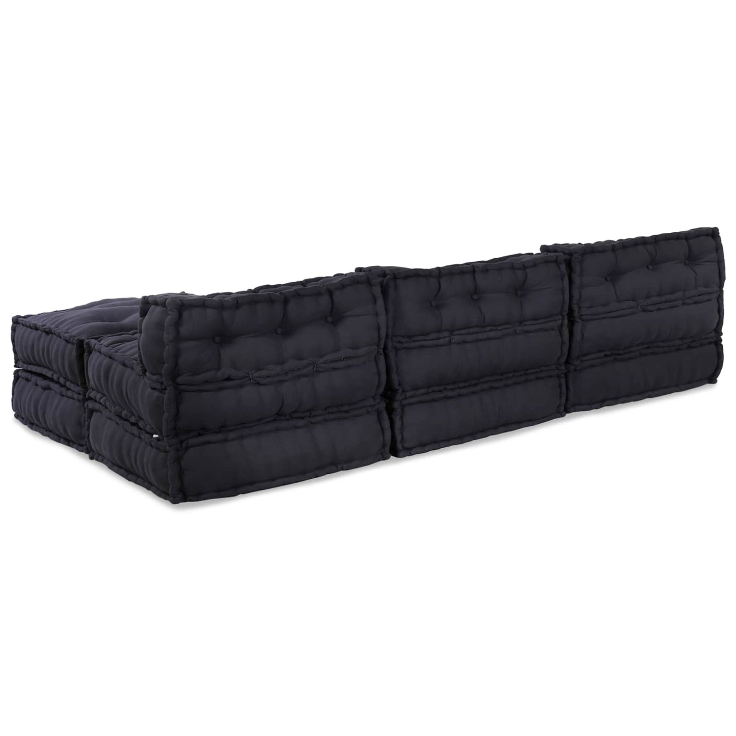 Modulssofa Enhed 4 pcs Antracit Stof