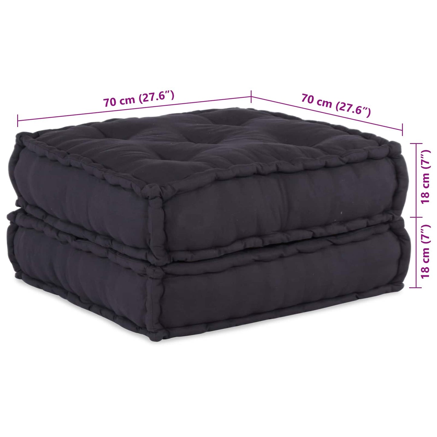 Modulssofa Enhed 4 pcs Antracit Stof