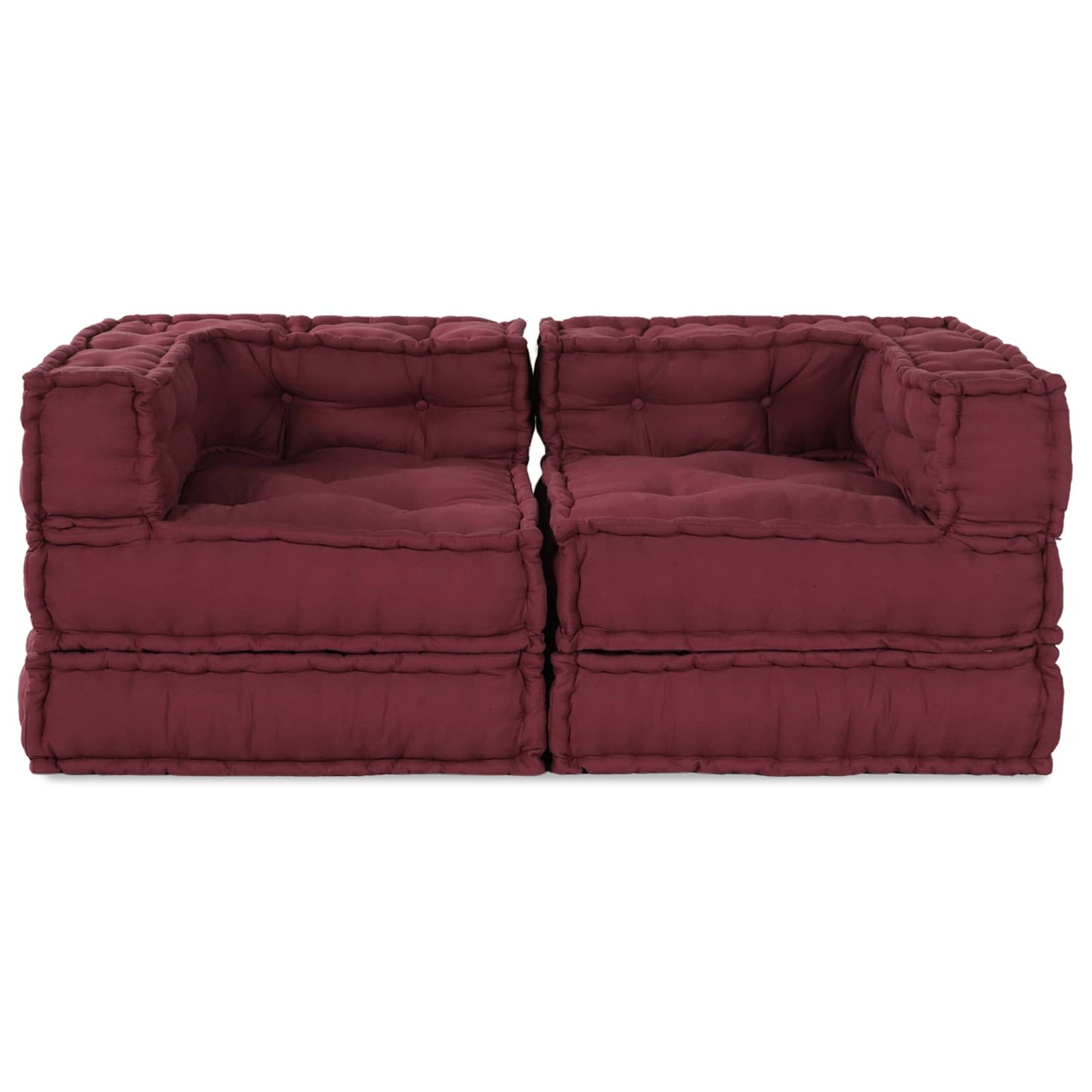 Modulssofa Enhed 2 pcs Bordeaux 140 x 70 x 56 cm Stof