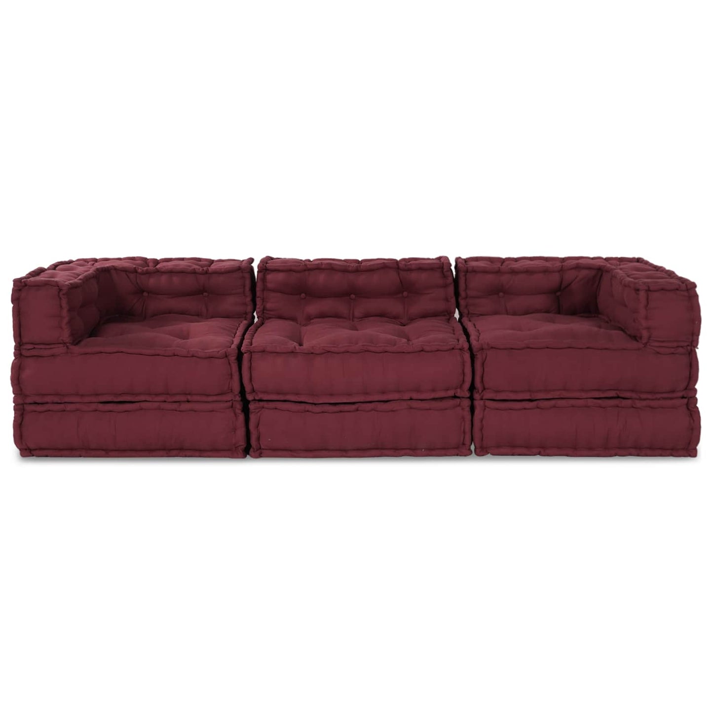 Modulssofa Enhed 3 pcs Bordeaux Stof