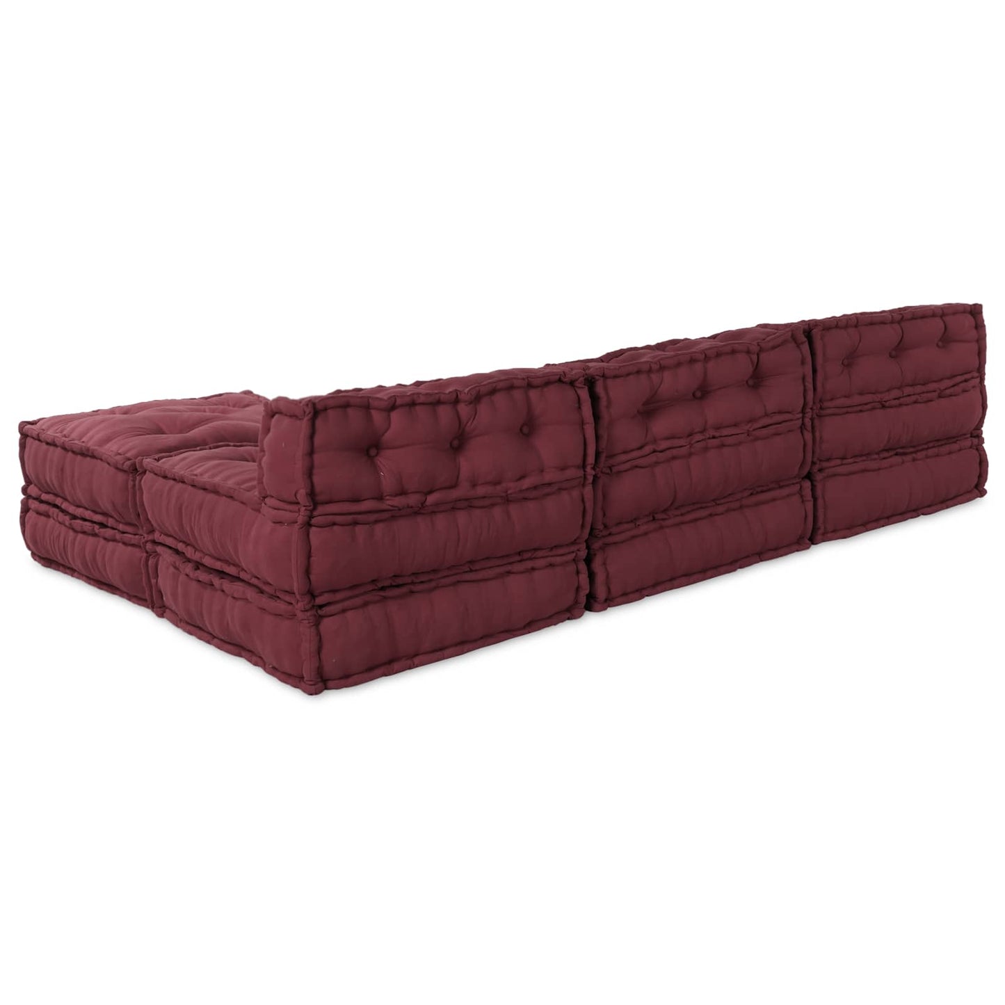 Modulssofa Enhed 4 pcs Bordeaux Stof