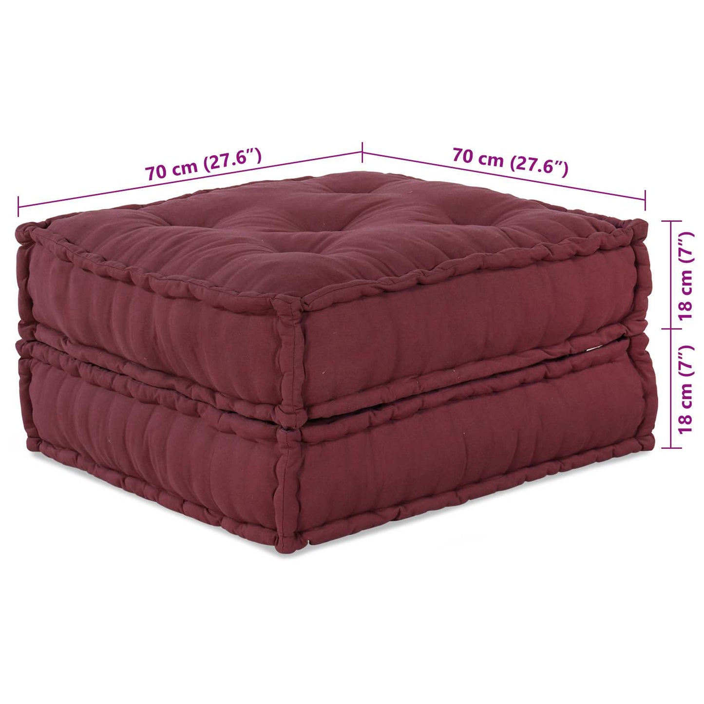 Modulssofa Enhed 4 pcs Bordeaux Stof