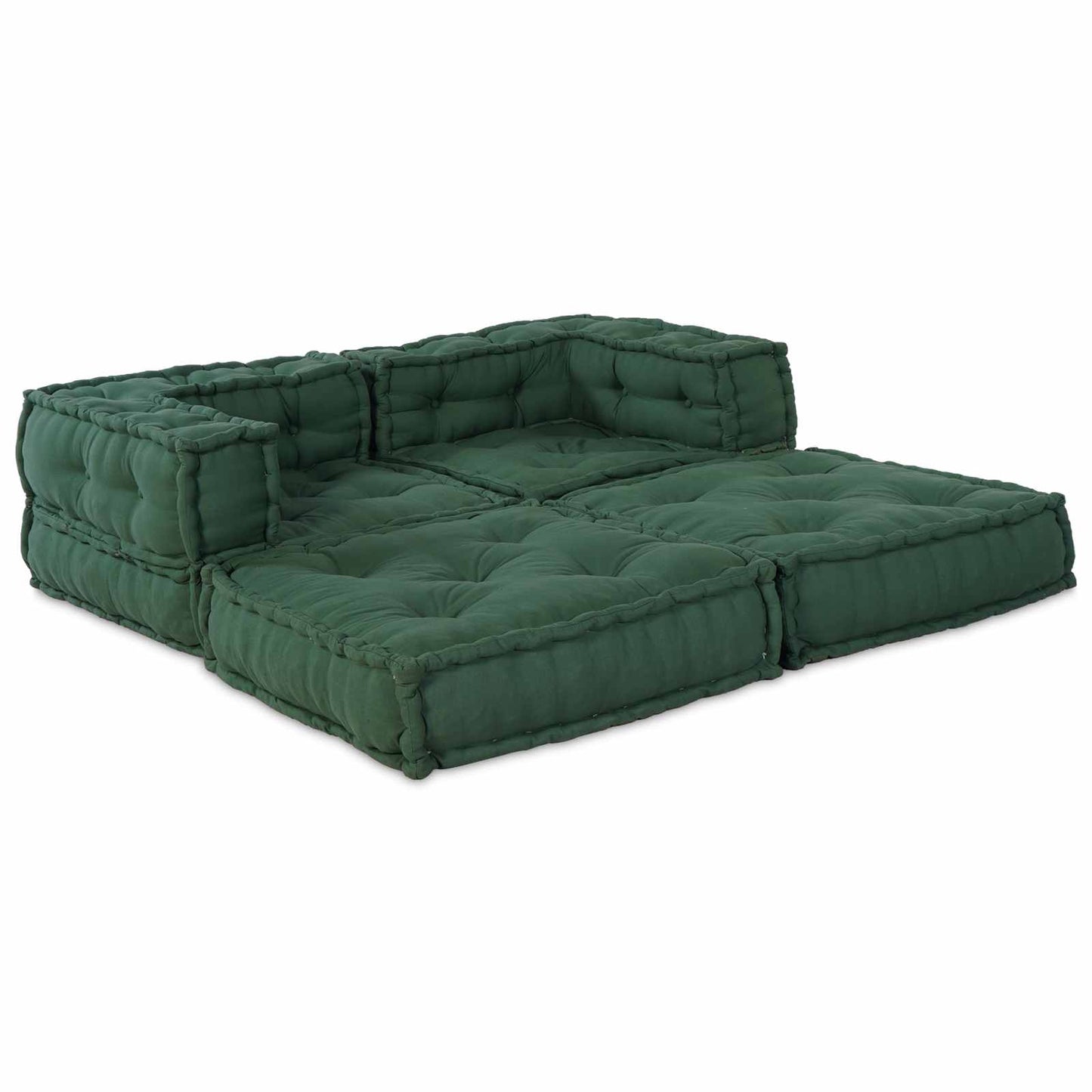 Modulssofa Enhed 2 pcs Grøn 140 x 70 x 56 cm Stof