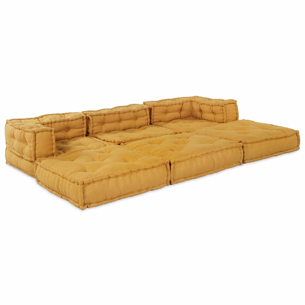 Modulssofa Enhed 2 pcs Gul 140 x 70 x 56 cm Stof