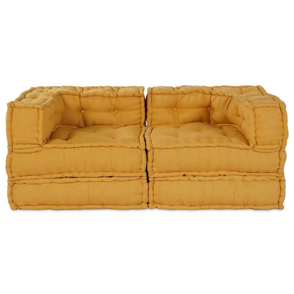 Modulssofa Enhed 2 pcs Gul 140 x 70 x 56 cm Stof